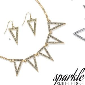 Edgy Necklace and Earrings Set by Traci Lynn